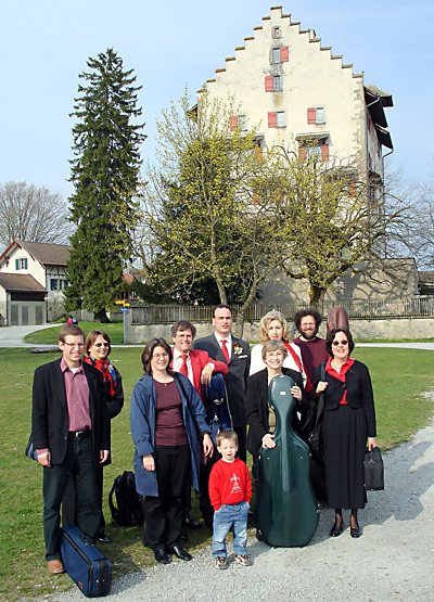 an der Hochzeit von Doris+Hanspeter, vor dem Schloss Greifensee